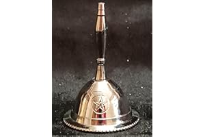 Indian Consigners Penta Hand Bell Silver Alter Call Bells 3 Inches Nickle Altar Pendulam (Pentagram)