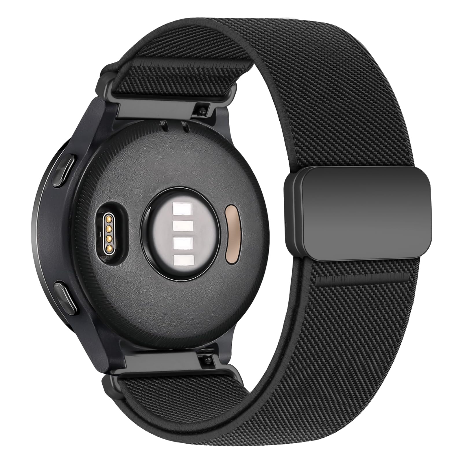 Photo 1 of 22mm Elastic Nylon Band for Garmin Venu 3 2/Vivoactive 4/Forerunner 970/965/955/265 46mm/255 46mm,Magnetic Stretchy Fabric Sport Watch Strap for Samsung Galaxy 3 45mm/Gear S3 Frontier