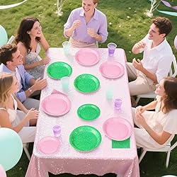 96 PCS Pink and Green Witch Party Supplies Witch