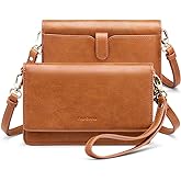nuoku Women Small Crossbody Bag Cellphone Purse Wallet with RFID Card Slots 2 Straps