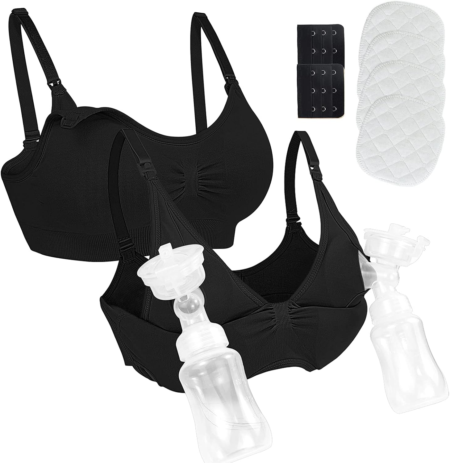 ZukoCert Hands Free Pumping Bra,Maternity Bra Nursing Bras