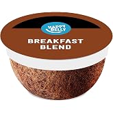 Amazon Brand - Happy Belly Breakfast Blend Compostable Coffee Pods, Light Roast, Compatible with K-Cup Brewer, 96 Count