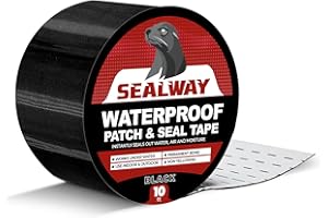SEALWAY Black RV Roof Sealant Tape, 2" x 10' Waterproof Repair Seal Tape – Extra Thick, UV-Resistant, Weatherproof Patch for Permanent Leak Sealing on RVs, Trailers, and Mobile Homes