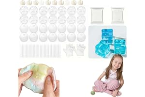 DIY Stress Ball Making Kit, Complete Squishies Ball Maker Set with Air Pump,Expander Tool and Fillers,for Create ASMR Anxiety