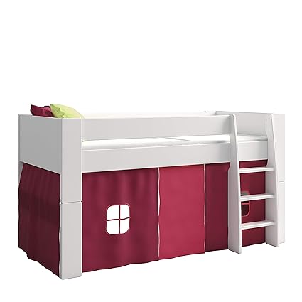 Steens For Kids Vorhangset für Kinderbett, Hochbett, 5 tlg, 176 x 75 x 91 cm (B/H/T), Baumwolle, Pink