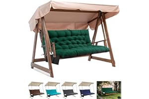 FAMIROSA Extra Thick Porch Swing Cushions, 60 x 40 x 5in Swing Cushion for Outdoor Furniture, Waterproof 2-3 Seater Replaceme