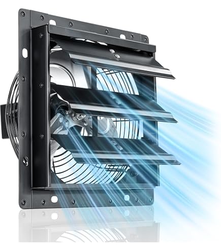 J&D Manufacturing VES10C ES Aluminum Shutter Fan, 10