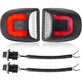 LUDARM LED Plate Light Socket Harness for 99-14 Silverado Sierra 1500-3500 | for 2001-2006 Suburban Tahoe Yukon YukonXL 1500/2500 Escalade 2002-2013 Avalanche 2009-2012 Traverse 2PCS LED Rear Tag Lamps