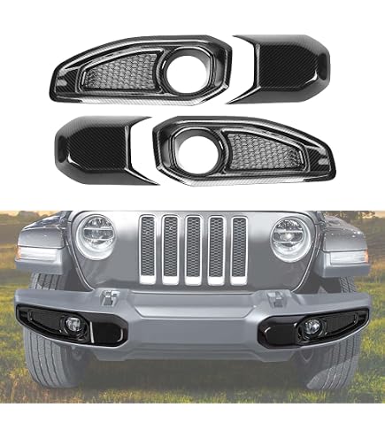 Caches Chrome Antibrouillards Pour Jeep Wrangler JL (2017+) - Enjoliveurs Pare-chocs - Neuf