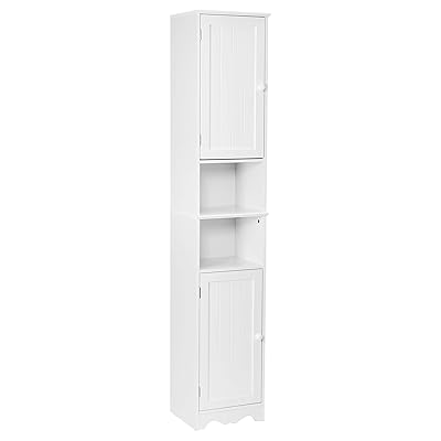 Honey-Can-Do BTH-08791 Bathroom High Cabinet, White