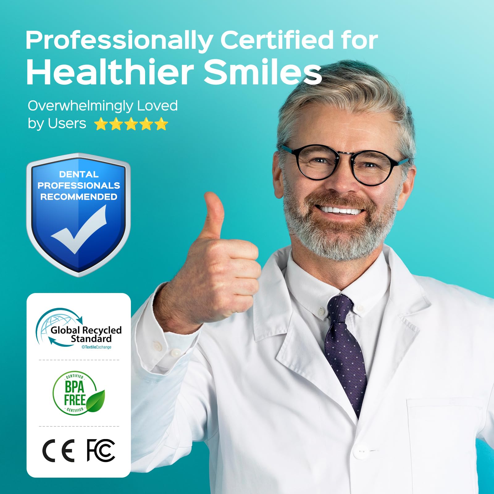 COSLUS Water Dental Flosser for Teeth Cordless: 2025 Upgraded Portable Oral Irrigator 300ML 5 Jet Tips Rechargeable Tooth Flosser Teeth Braces Pick IPX7 Waterproof Irrigation Cleaner for Travel Home