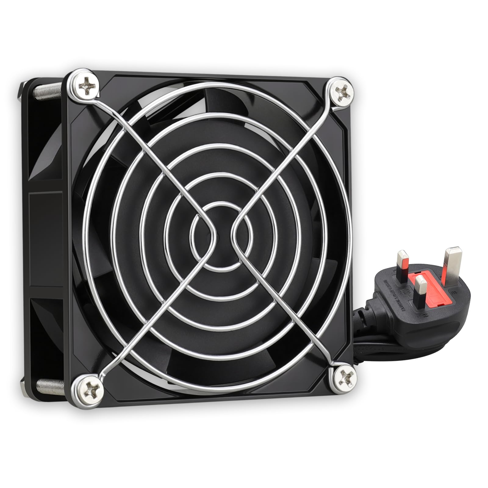 GDSTIME 220V Computer Fan 80 x 25mm PC Cooling Fan 240V AC Axial Dual Ball Bearing Brushless Cooling For Ventilation Exhaust Replacement