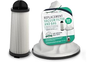 Replacement Vacuum Bag & Filter – Compatible with Hoover Part # 2KE2105000, 2KE2110000 – Fits Hoover Shoulder Vac Pro C2401 & Royal RY4000/RY4001 Backpack Vacuums – by Think Crucial (1 Bag & 1 Filter)