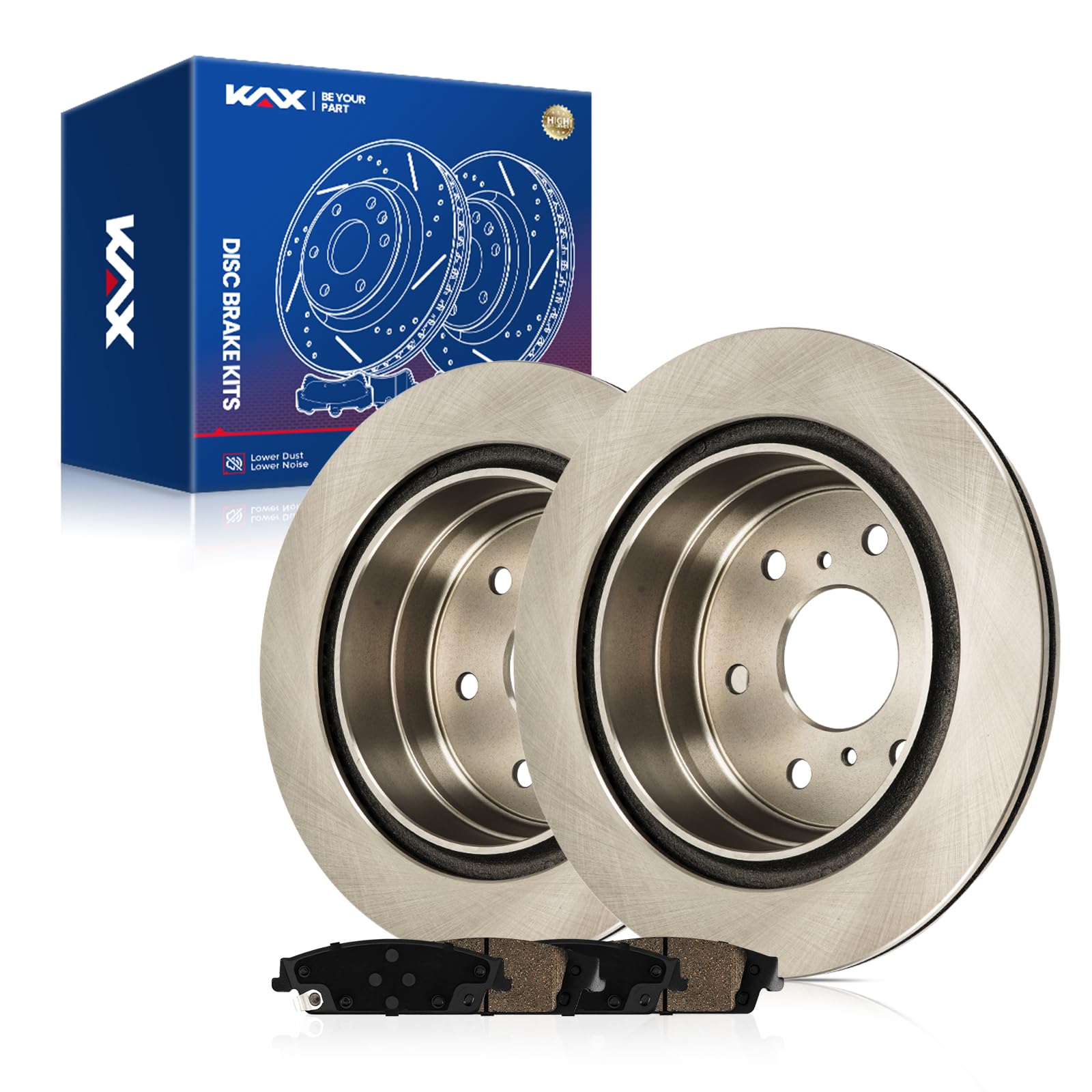 Photo 1 of KAX Rear Brake Kit, Carbon Fiber Ceramic Brake Pads and Rotors | Fits Silverado Sierra 1500 2014-2018, Silverado Sierra 1500 LD 2019, Suburban/Tahoe/Yukon XL/Yukon/Escalade/Escalade ESV 2015-2020