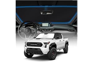 KUST Windshield Sun Shade for Toyota Tacoma Accessories 2016-2025 2026 2Dr 4Dr Pickup Truck, Custom Fit Car Front Window Sunshade Sun Visor Protector Foldable Blocks UV Rays Keep Car Cooler