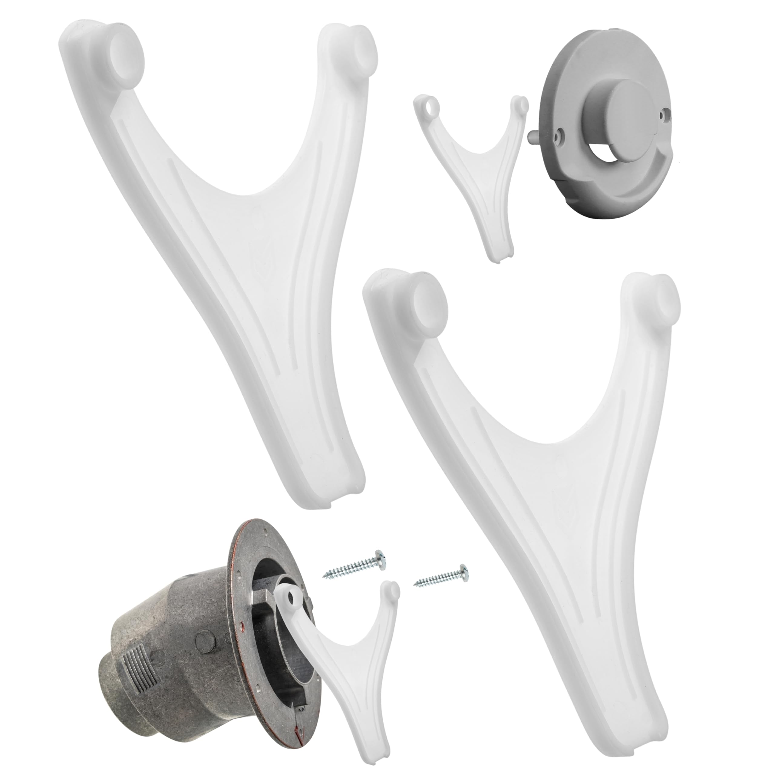 Your Day Mate Condensation drain for caravan heating, 2 pieces, compatible with TRUMA chimney part ZR80, 96 mm hole spacing, in white, chimney shield drain against dirt and ice formation