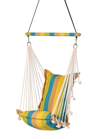 Hangit Cotton Swing Chair (Yellow, 50 Centimeters)
