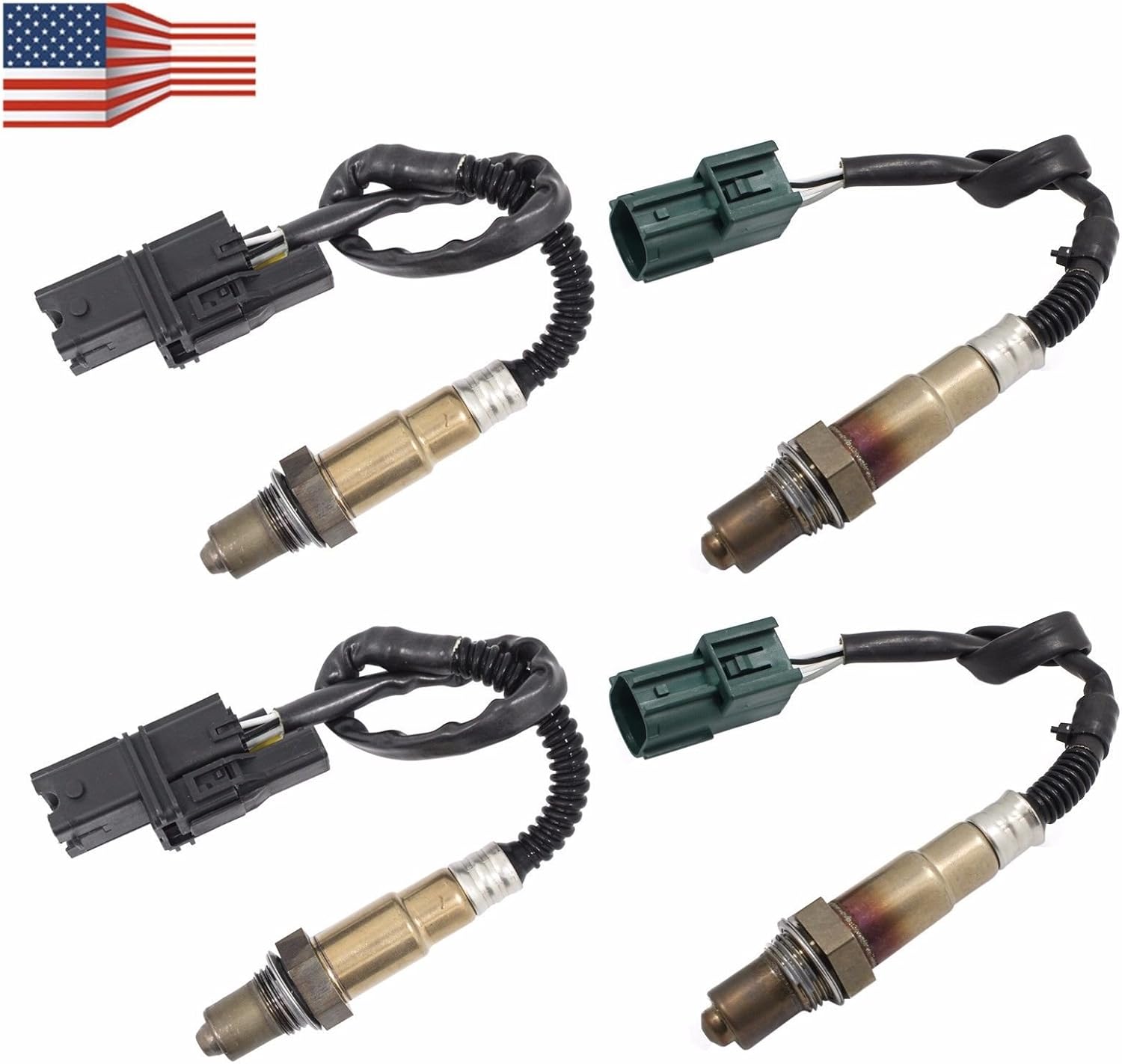 4pcs Air Fuel Ratio Oxygen Sensor Up + Downstream for 04