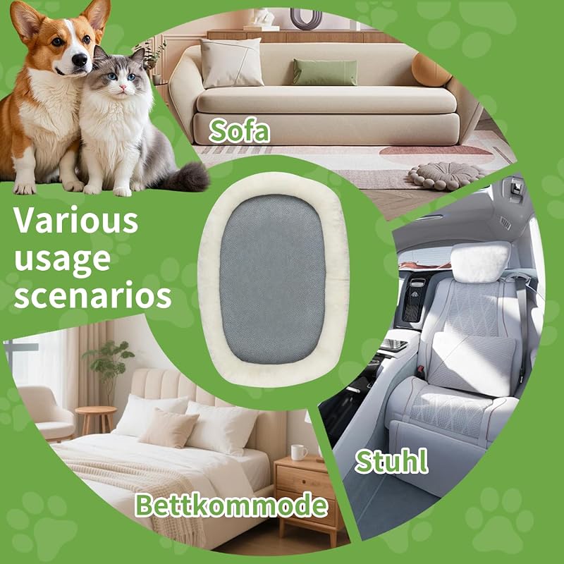 Katzen Fensterliege Hängematte mit Tierhaarentferner Handschuh, Katzen Hängematte mit Abnehmbarem 4-Seiten-Polster & Metallrahmen, Cat Hammock für Große Cat & Kätzchen (Weiß, Größe M)