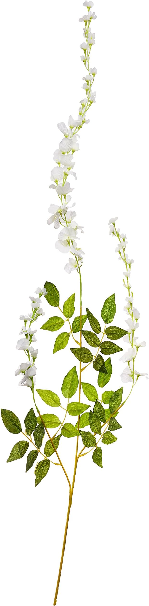 Heybee 12 Piece Artificial Silk Wisteria Vine Rattan Hanging Flower for Fairy Romantic Wedding Décor, White