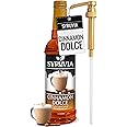 Syruvia Cinnamon Dolce Coffee Syrup - 25.4 fl oz Premium Coffee Flavoring Syrup - Kosher Coffee Syrups, Gluten Free, No Coloring, Perfect for Drinks, Soda, Shakes, Desserts, & More With Syrup Pump