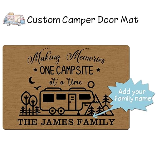 Making Memories At The Campsite - Personalized Decorative Mat, Doormat
