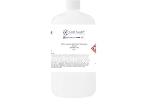 Lab Alley Denatured Ethanol 200 Proof, Kosher & Halal Certified, GMO-Free Ethyl Alcohol for Laboratory & Industrial Use, 1 Gallon (Pack of 4 x 1 Quart Bottles)