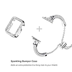 Secbolt Bling Band and Case Compatible with Apple