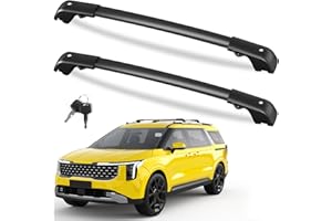 FengYu Lockable Roof Rack Cross Bars 220lb Compatible with 2022-2026 KIA Carnival & Carnival Hybrid, Heavy Duty Aluminum Roof Rails Crossbars Cargo Bars Canoe Rooftop Black Carrier Luggage.