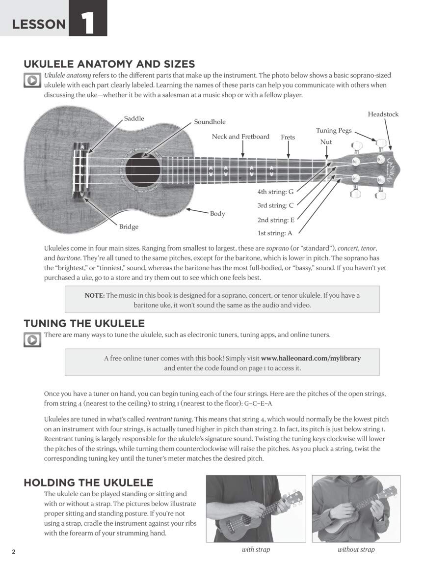 First 15 Lessons - Ukulele. Includes Media Online: A Beginner's Guide, Featuring Step-By-Step Lessons with Audio, Video, and Popular Songs!