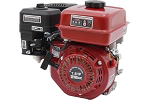 BUKGOCUMN Gas Engine Motor 7.5HP 212CC 4-Stroke, 3000W Gas Powered Engine with Air Cooling & Air Filter Pull Start Gasoline Powered Multi-Use Engine for Lawnmowers, Water Pumps, Vibrators