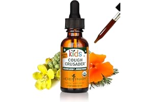 Herb Pharm Kids Certified-Organic Alcohol-Free Cough Crusader Liquid Herbal Formula, Wild Cherry, 1 Fl Oz