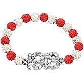 POTIY Gift Sorority Jewelry Pearl Bracelet with Crystal Bracelet for Women