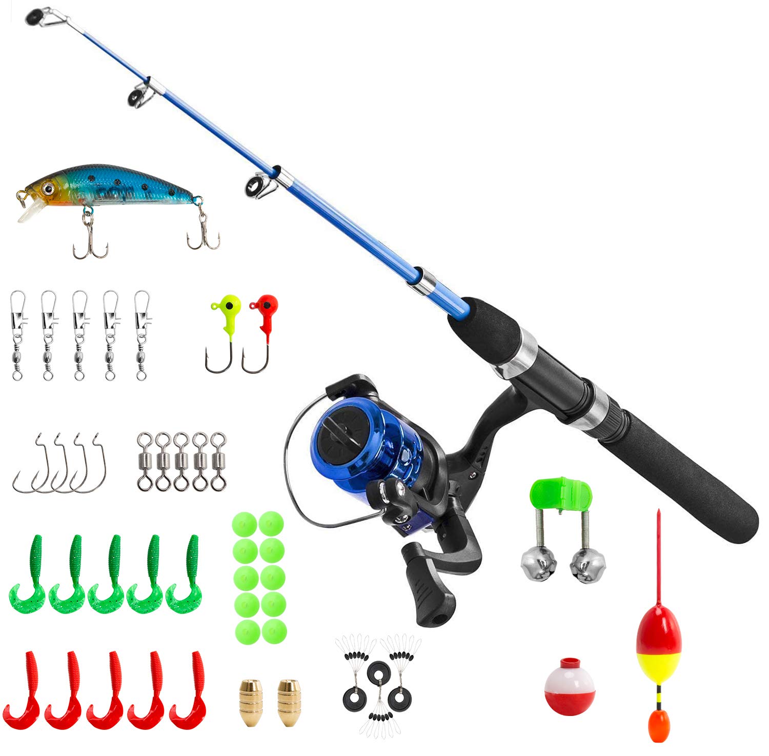 play22 fishing pole for kids 40 set kids fishing rod combos