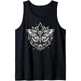 Moth Lepidoptera Heterocera Folkloric Wiccan Nature Goth Tank Top