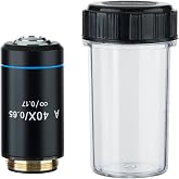AmScope A40X-INF-B 40X Infinity Achromatic Microscope Objective | Achromatic Optics Infinity Corrected Optics Black Anodized Finish