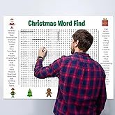 Jumbo Thanksgiving Word Search Poster – Giant 31.5"x20" Wall Game, Giant Thanksgiving Activity Poster for Families (Christmas)