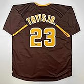 Facsimile Autographed Fernando Tatis Jr. San Diego Brown Reprint Laser Auto Baseball Jersey Size Men's XL