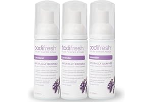 Bodifresh Toilet Paper Foam, Liquid Wet Wipe | Plant-Based, Eco Friendly Flushable Wet Wipe Alternative with Aloe & Vitamin E | Lavender (3 Pack)