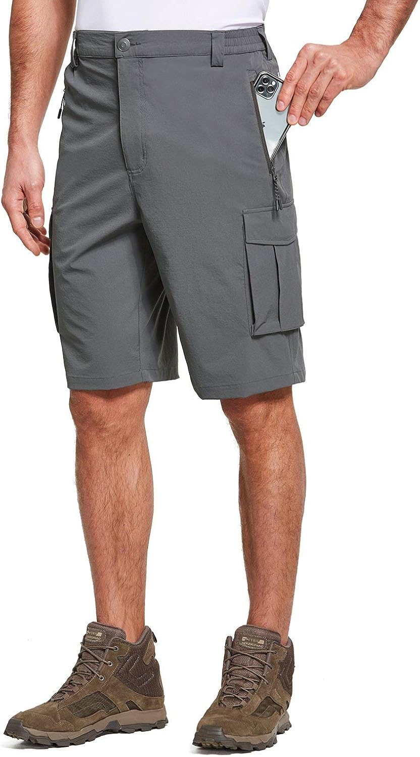 BALEAF Men's Stretch UPF 50+ Cargo Shorts Quick Dry Lightweight Breathable for Hiking, Camping, Travel: Clothing