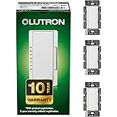 Lutron Maestro LED+ Dimmer Switch for Dimmable LED, Halogen and Incandescent Bulbs, 150W/Single-Pole or Multi-Location, MACL-153M-WH-3, White (3-Pack)