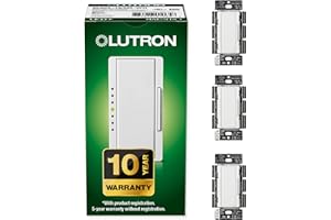 Lutron Maestro LED+ Dimmer Switch for Dimmable LED, Halogen and Incandescent Bulbs, 150W/Single-Pole or Multi-Location, MACL-153M-WH-3, White (3-Pack)
