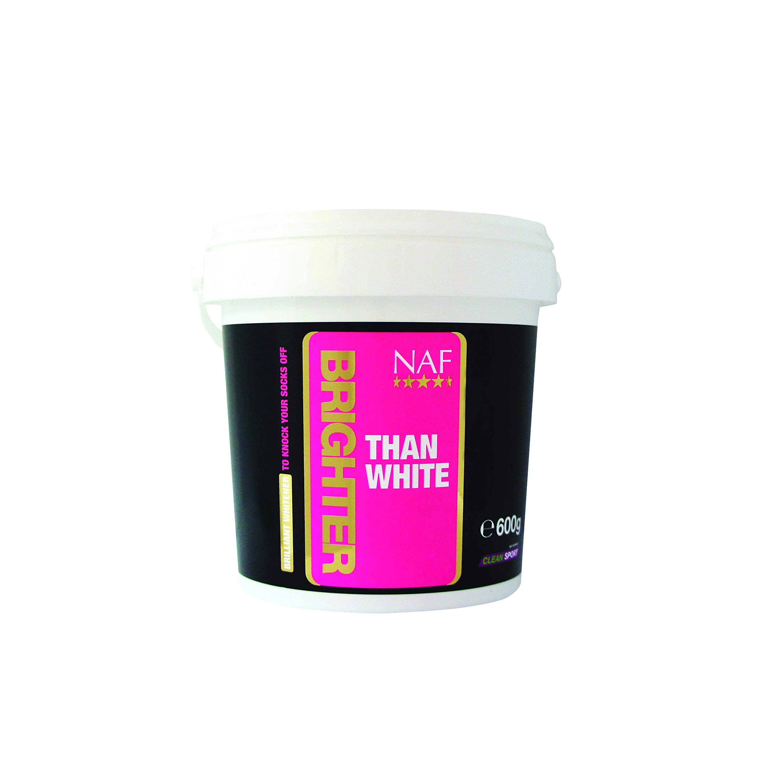 NAF Brighter Than White Powder 600g – Whitening Show Preparation Powder for Horses – Enhances Whites & Brightens Markings – Easy to Use on Legs, Socks & Coats – Competition Ready Finish