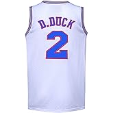 Mens Basketball Jersey #2 D Duck 90s Moive Space Shirts 90s Hiphop Party Clothing