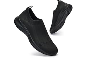 konhill Women's Slip On Sneakers Non Slip Walking Shoes Breathable Mesh Work Casual Lightweight Tennis Workout Shoes