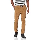 WT02 Mens Jogger Pants in Basic Solid Colors and Stretch Twill Fabric