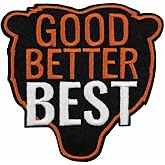 3.5'' Good Better Best Bears Embroidered Iron on Patch for Football Fans