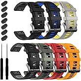 EZMVZKU 26mm Quickfit Watchbands for Fenix 8 AMOLED 51mm/Fenix 7X/7X Pro/6X/6X Pro/5X Plus/3 HR, Sport Silicone Straps Compatible with Garmin Enduro 3/2/Descent Mk3i/Epix Pro/Tactix 8 AMOLED 51mm