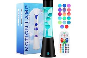 KIKILIVE 17 Colors Changing Liquid Motion Lamp with Remote,15.6" LED Night Light Relaxing Table Lamp for Kids & Adults, Liquid Light for Bedroom Home Decor