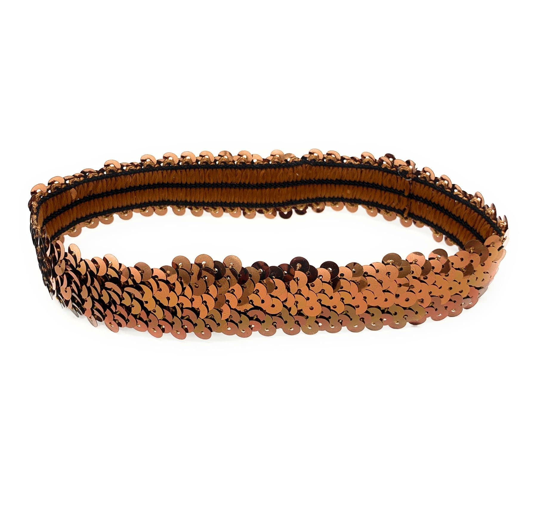 Coffee Womens Sequin Polyester Fancy Dress Headband 38 x 3cm — image 1